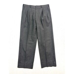 vtg 90s Pierre Cardin 36x30 Gray Dress Suit Pants Trouser Pleated Paris Wool